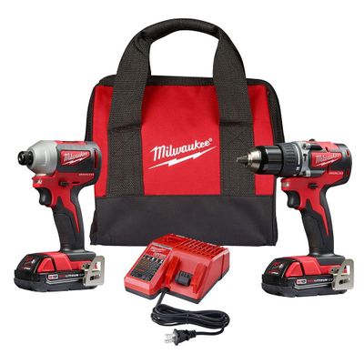 Milwaukee Tool M18 18V Li-Ion Brushless Cordless Compact Hammer Drill/Impact Combo Kit (2-Tool) On sale for $ 299.00 at Home Depot Canada