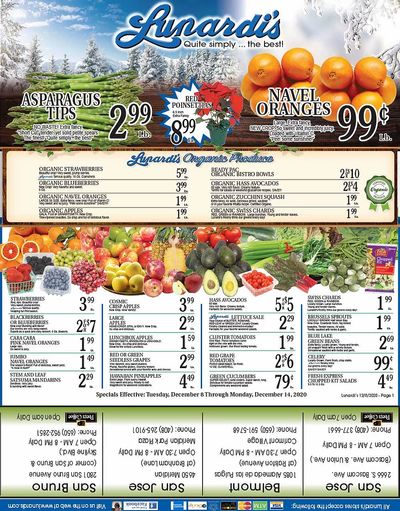 Lunardi's Holiday Weekly Ad Flyer December 8 to December 14, 2020