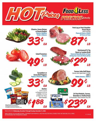 Food 4 Less (CA) Weekly Ad Flyer December 9 to December 15
