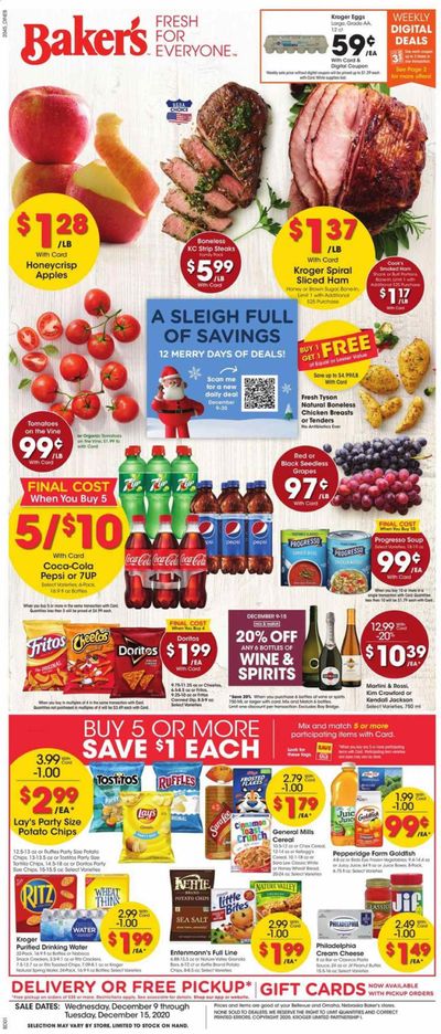 Baker's Weekly Ad Flyer December 9 to December 15