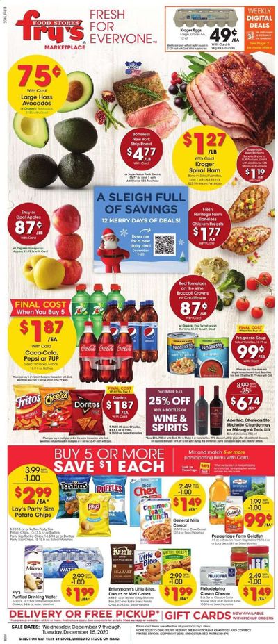 Fry’s (AZ) Weekly Ad Flyer December 9 to December 15