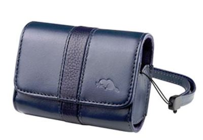 Roots Vitta Genuine Leather Digital Camera Pouch - Blue (RV10HBE) For $1.00 At Visions Electronics Canada 