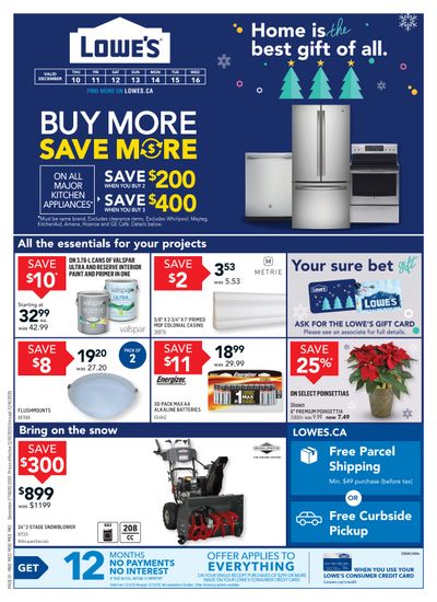 Lowe's Flyer December 10 to 16