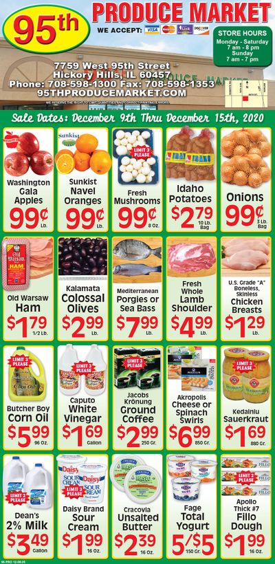 95th Produce Market Weekly Ad Flyer December 9 to December 15, 2020