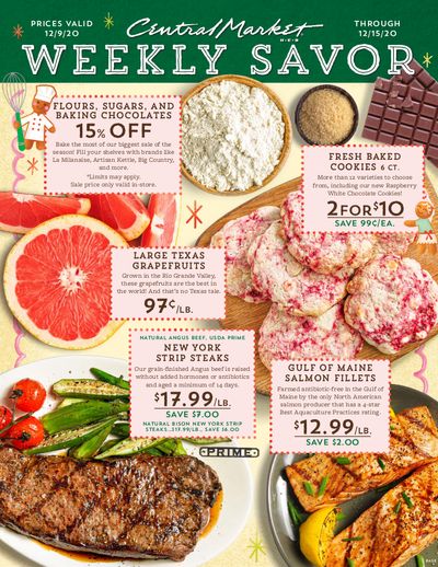 Central Market Holiday Weekly Ad Flyer December 9 to December 15, 2020