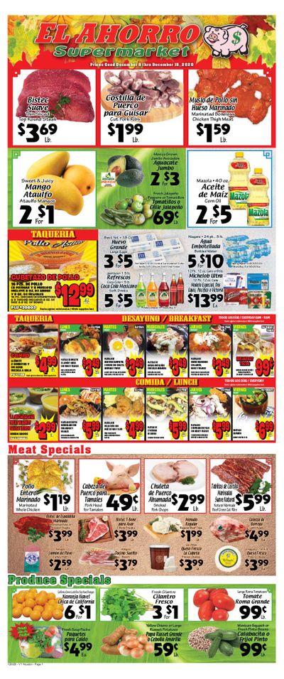 El Ahorro Supermarket Weekly Ad Flyer December 9 to December 15, 2020