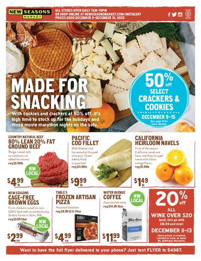 New Seasons Market (OR) Weekly Ad Flyer December 9 to December 15, 2020