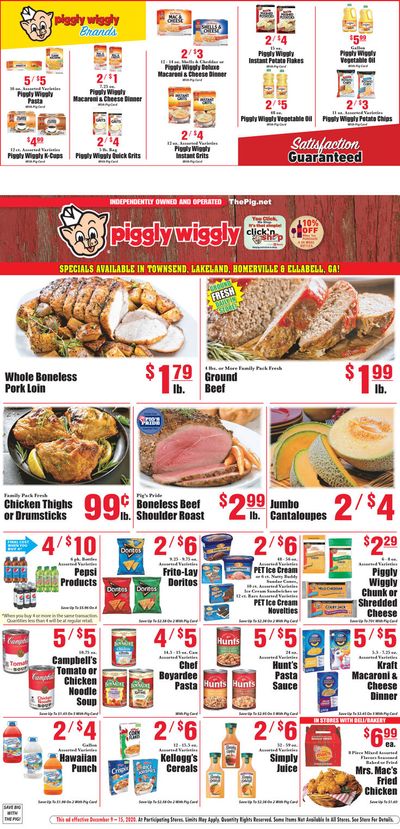 Piggly Wiggly (GA) Weekly Ad Flyer December 9 to December 15, 2020