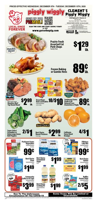 Piggly Wiggly (LA) Weekly Ad Flyer December 9 to December 15, 2020