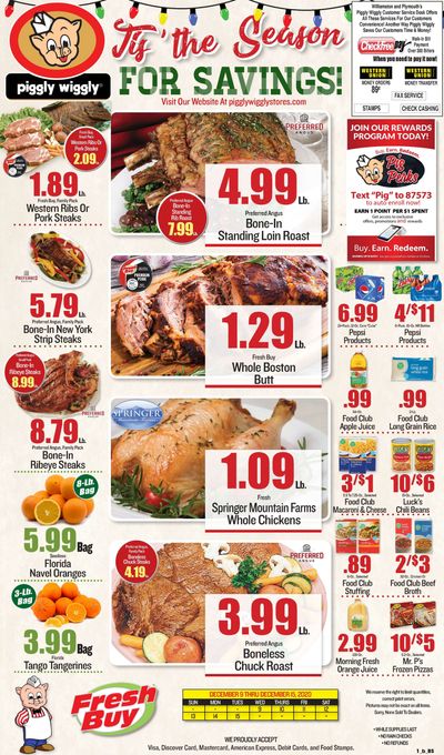 Piggly Wiggly (NC) Holiday Weekly Ad Flyer December 9 to December 15, 2020
