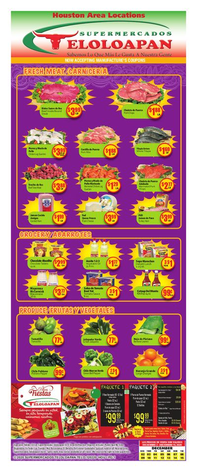 Supermercados Teloloapan Weekly Ad Flyer December 2 to December 15, 2020
