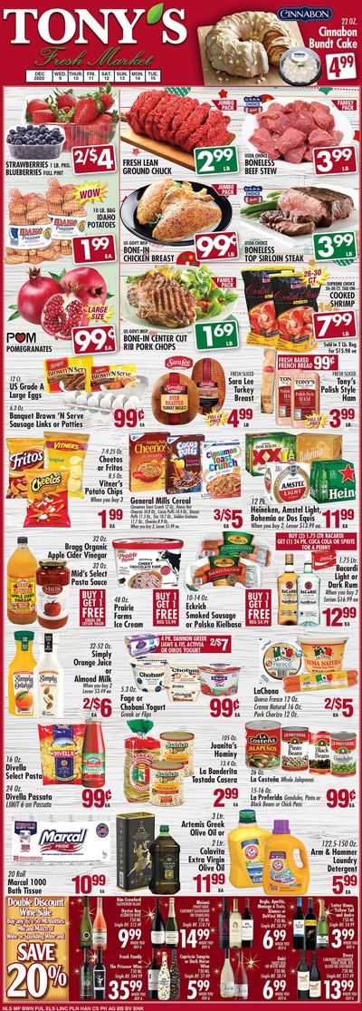 Tony's Fresh Market Weekly Ad Flyer December 9 to December 15, 2020