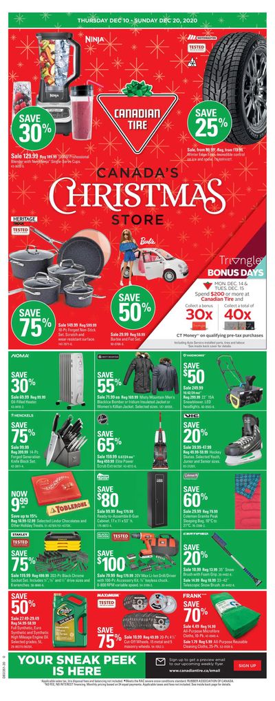 Canadian Tire (West) Flyer December 10 to 20
