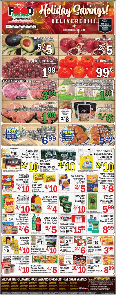 Food Bazaar Supermarket Holiday Weekly Ad Flyer December 10 to December 16, 2020