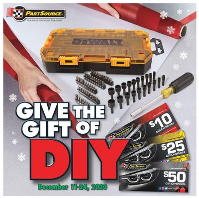 PartSource Give the Gift of DIY Flyer December 11 to 24