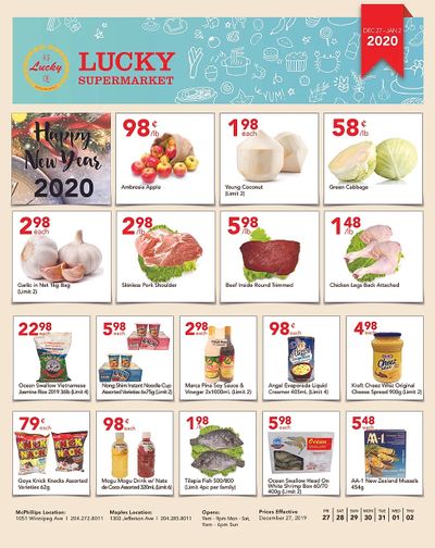 Lucky Supermarket (Winnipeg) Flyer December 27 to January 2