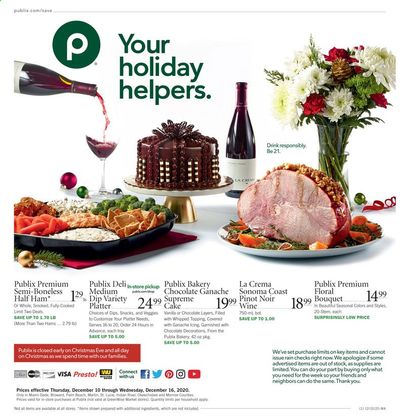 Publix (AL, FL, GA, NC, SC, TN, VA) Weekly Ad Flyer December 10 to December 16