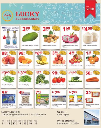 Lucky Supermarket (Surrey) Flyer December 11 to 17