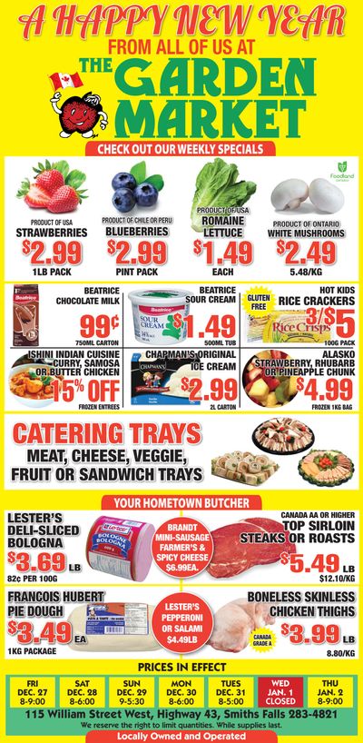 The Garden Market Flyer December 27 to January 2