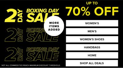 Hudson’s Bay Canada Boxing Day Sale: Save up to 70% Off Clearance + More Deals