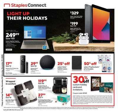 Staples Weekly Ad Flyer December 13 to December 19