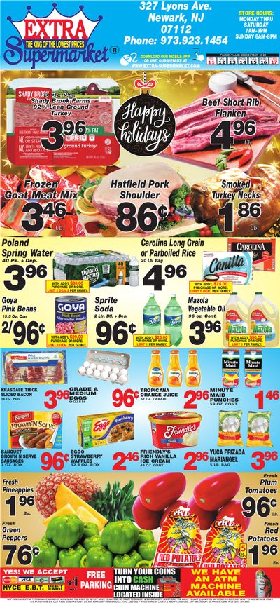 Extra Supermarket Holiday Weekly Ad Flyer December 11 to December 17, 2020