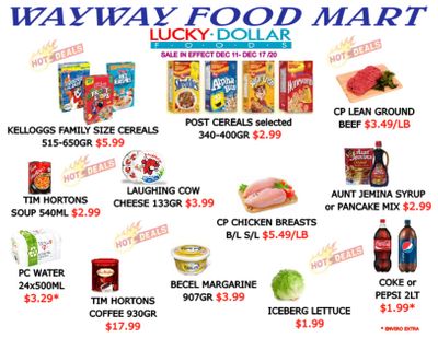 WayWay Food Mart Flyer December 11 to 17