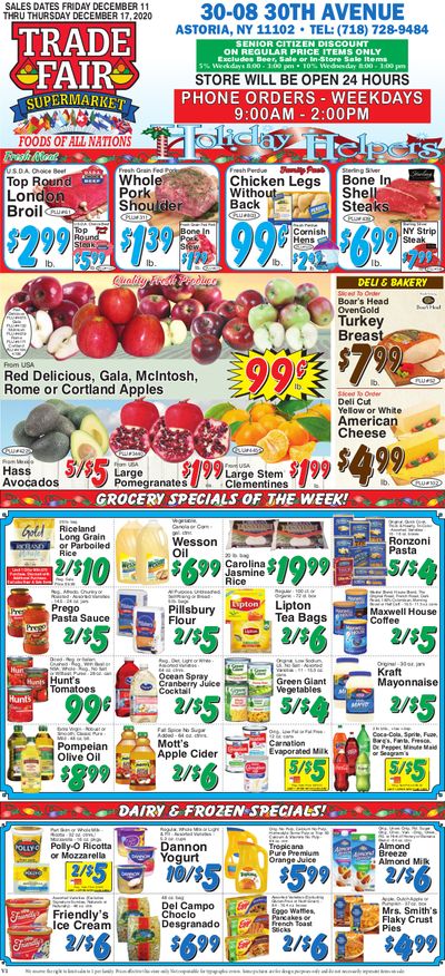 Trade Fair Supermarket Holiday Weekly Ad Flyer December 11 to December 17, 2020