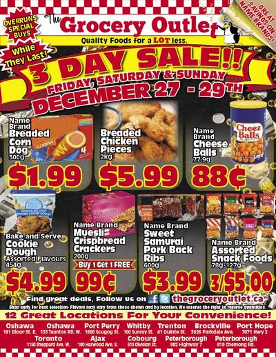 The Grocery Outlet 3-Day Sale Flyer December 27 to 29