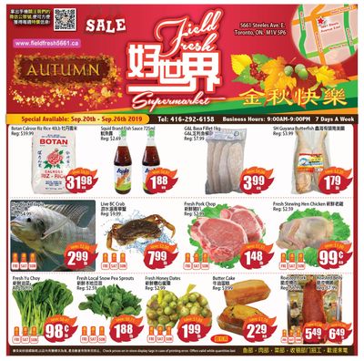 Field Fresh Supermarket Flyer September 20 to 26