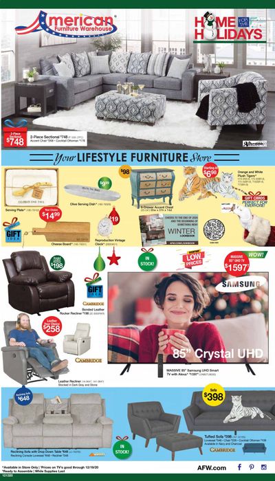 American Furniture Warehouse (TX) Weekly Ad Flyer December 13 to December 19