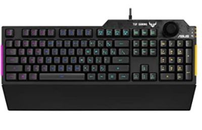 ASUS Mechanical Gaming Keyboard for PC - TUF K1 | Programmable, Onboard Memory | Dedicated Volume Knob, Aura Sync RGB & Side Lighting | Detachable Wrist Rest | Spill-Resistant | Highly Durable | Black For $49.99 At Amazon Canada