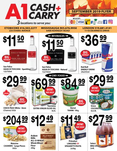 A-1 Cash and Carry Flyer September 1 to 30
