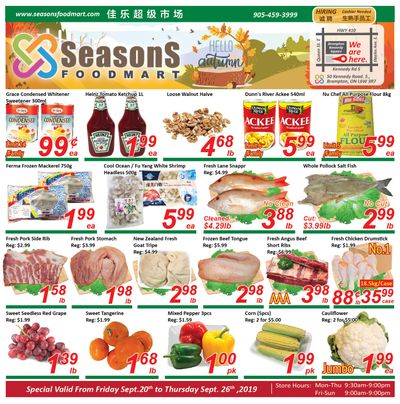 Seasons Food Mart (Brampton) Flyer September 20 to 26