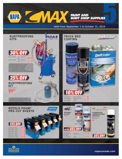 NAPA Auto Parts CMAX Catalog September 1 to October 31