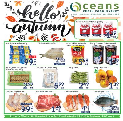 Oceans Fresh Food Market (Brampton) Flyer September 20 to 26