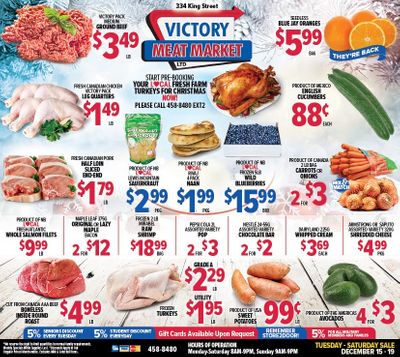 Victory Meat Market Flyer December 15 to 19