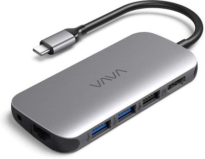 VAVA USB C Hub 9-in-1 USB C Adapter with 4K HDMI, 1Gbps Ethernet Port, PD Power Delivery On Sale for $ 49.63 (Save $ 19.36) at Amazon Canada