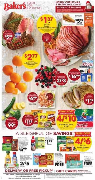 Baker's Weekly Ad Flyer December 16 to December 24