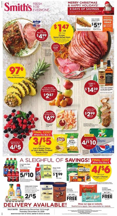 Smith's (AZ, ID, MT, NM, NV, UT, WY) Weekly Ad Flyer December 16 to December 24