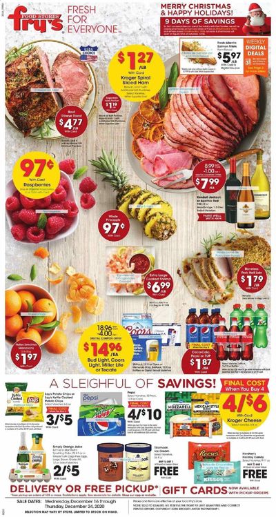 Fry’s (AZ) Weekly Ad Flyer December 16 to December 24