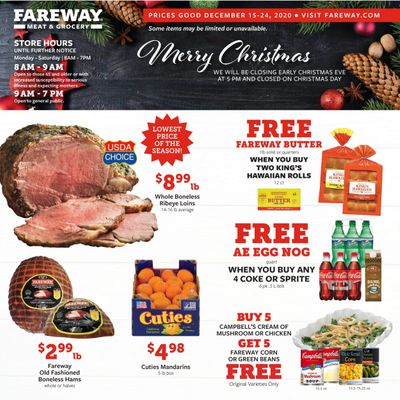 Fareway (IA, IL, MN, MO, NE, SD) Weekly Ad Flyer December 15 to December 24