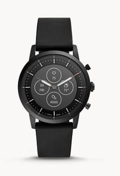 Hybrid Smartwatch HR Collider Black Silicone For $122.50 At Fossil Canada