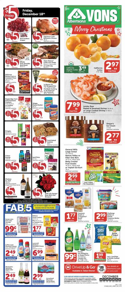 Vons (CA, NV) Weekly Ad Flyer December 16 to December 22