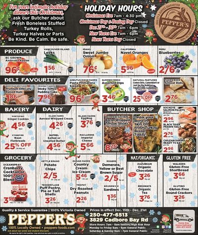 Pepper's Foods Flyer December 15 to 21