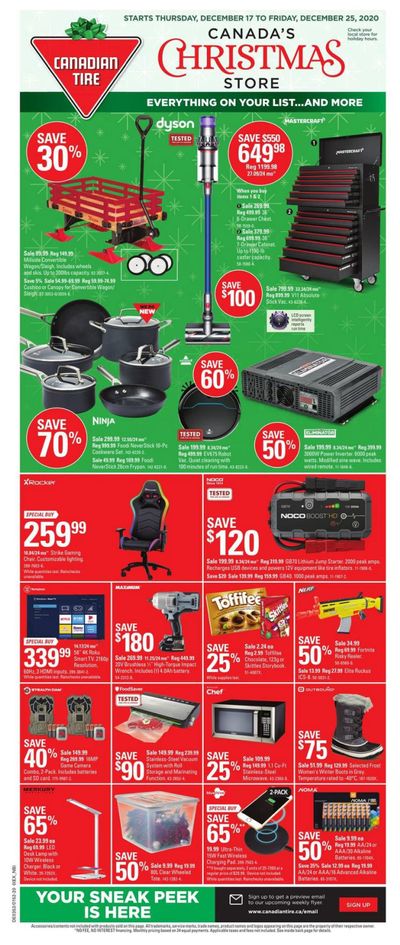 Canadian Tire (ON) Flyer December 17 to 25