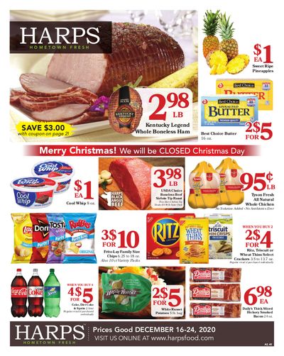 Harps Food Stores Christmas Holiday Weekly Ad Flyer December 16 to December 24, 2020