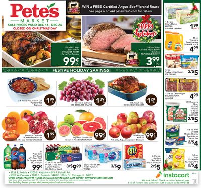 Pete's Fresh Holiday Weekly Ad Flyer December 16 to December 24, 2020