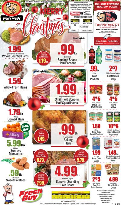 Piggly Wiggly (NC) Christmas Holiday Weekly Ad Flyer December 16 to December 24, 2020