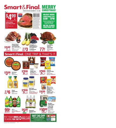 Smart & Final Christmas Holiday Weekly Ad Flyer December 16 to December 24, 2020